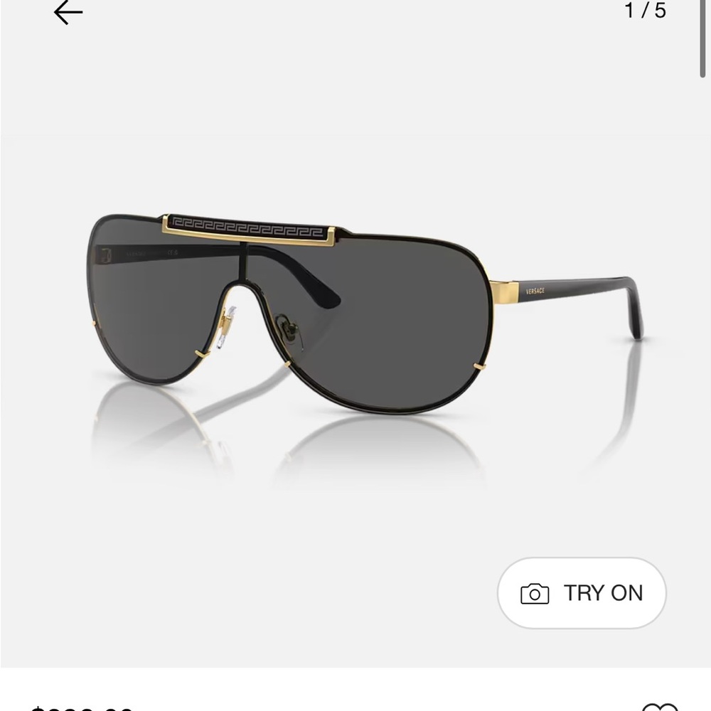 Versace Black and Gold Sunglasses